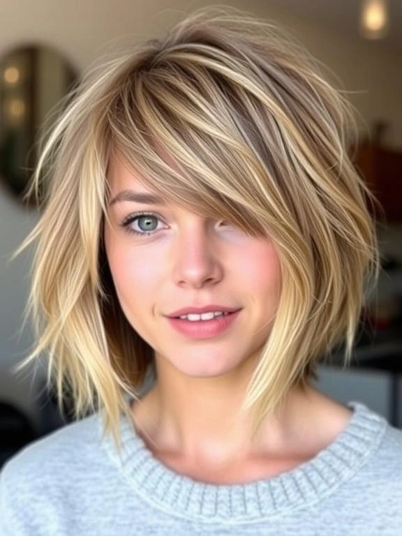 36 Flattering Lob Hairstyles for Fine Hair to Add Style and Volume 12 Messy Lob with Layers