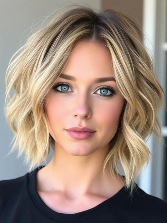 30 Gorgeous Bob Hairstyles for Fine Hair: Modern and Flattering Ideas for More Fullness 13 Beach Wave Bob