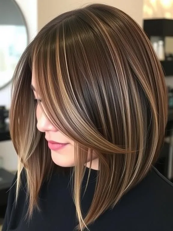 36 Flattering Lob Hairstyles for Fine Hair to Add Style and Volume 13 lob with Face-Framing Highlights