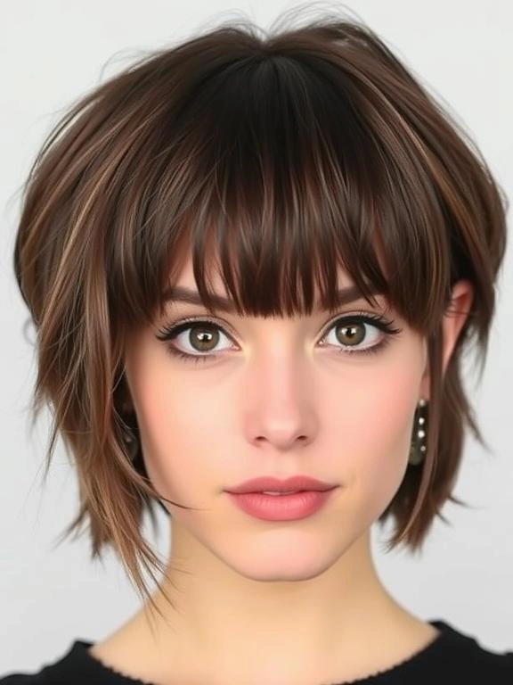 36 Flattering Lob Hairstyles for Fine Hair to Add Style and Volume 16 layered Lob with Bangs