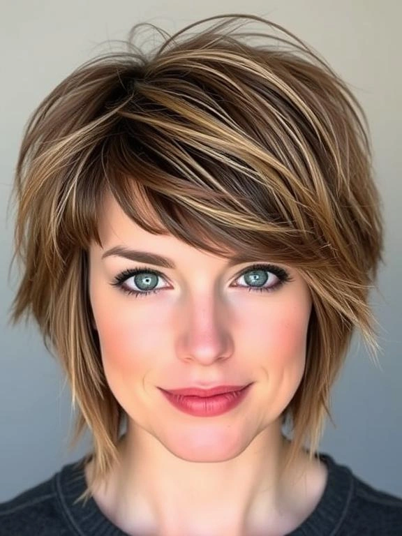36 Flattering Lob Hairstyles for Fine Hair to Add Style and Volume 18 Shaggy Lob with Choppy Layers