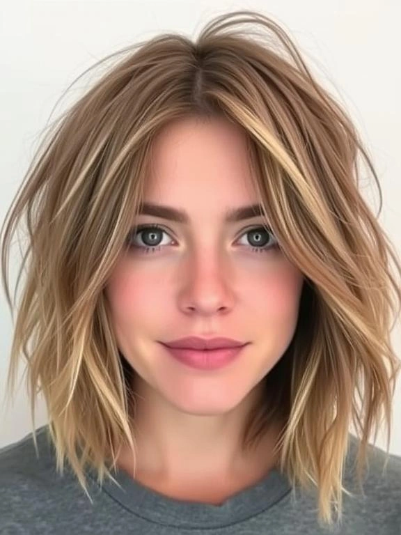 36 Flattering Lob Hairstyles for Fine Hair to Add Style and Volume 22 Tousled Lob with Piecey Ends
