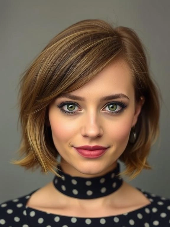 36 Flattering Lob Hairstyles for Fine Hair to Add Style and Volume 28 Retro-Inspired Lob with Flipped Ends