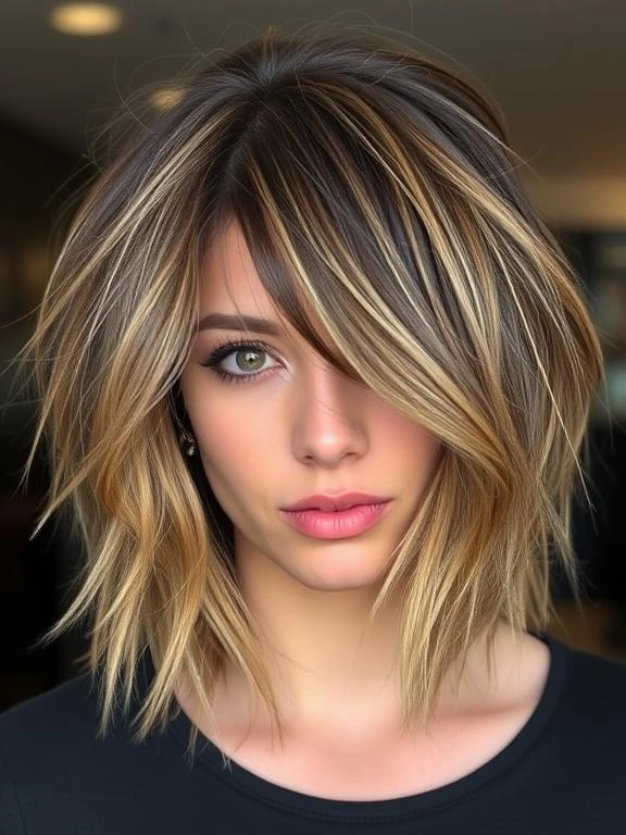 36 Flattering Lob Hairstyles for Fine Hair to Add Style and Volume 32 Choppy Lob with Razor-Cut Ends