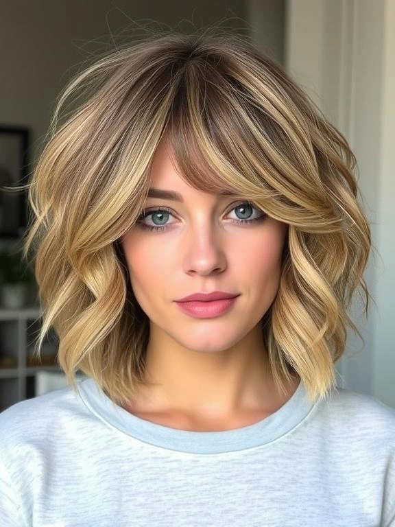 30 Gorgeous Bob Hairstyles for Fine Hair: Modern and Flattering Ideas for More Fullness 5 Tousled Wavy Bob