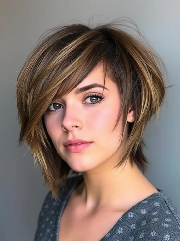 36 Flattering Lob Hairstyles for Fine Hair to Add Style and Volume 8 Choppy Lob with Side Part