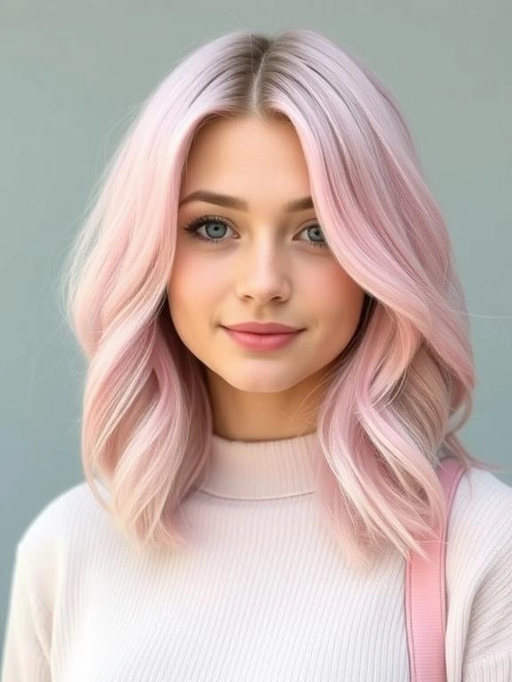 Trendy Spring Hair Colors for College Girls 2 Soft Pastel Pink