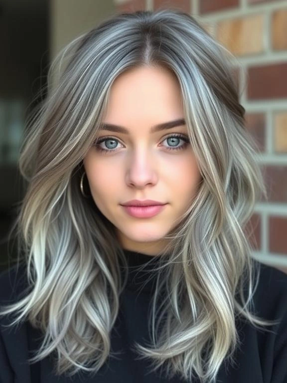 Trendy Spring Hair Colors for College Girls 13 Smoky Silver