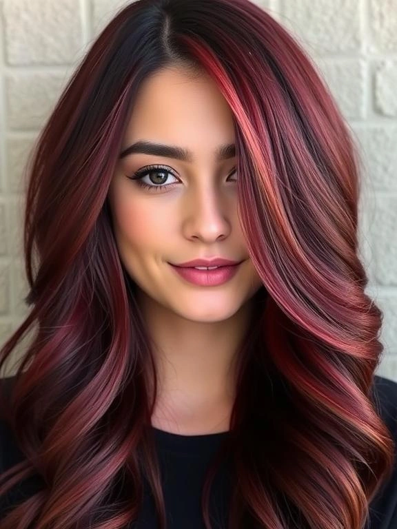 Trendy Spring Hair Colors for College Girls 14 Deep Merlot