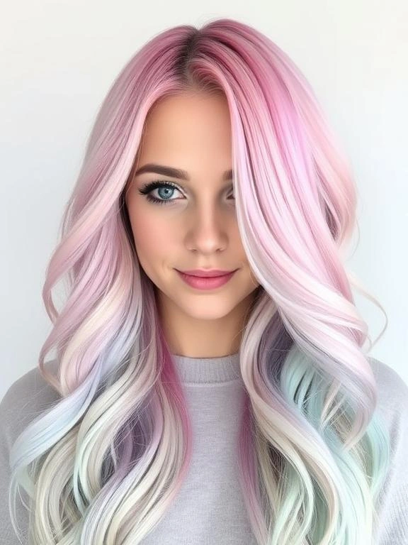 Trendy Spring Hair Colors for College Girls 22 Pastel Rainbow