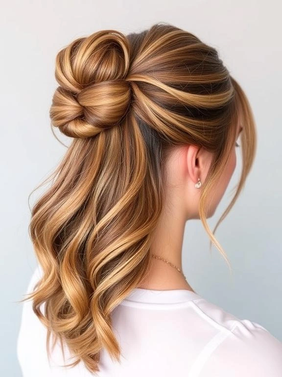 26 Spring Wedding Hairstyles: Gorgeous Looks for Brides & Guests 23 Half-Up Top Knot