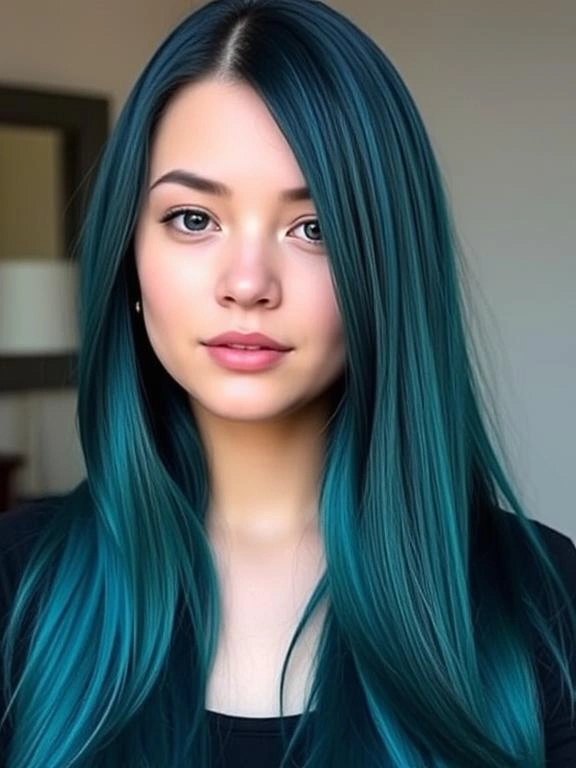 Trendy Spring Hair Colors for College Girls 23 Deep Teal