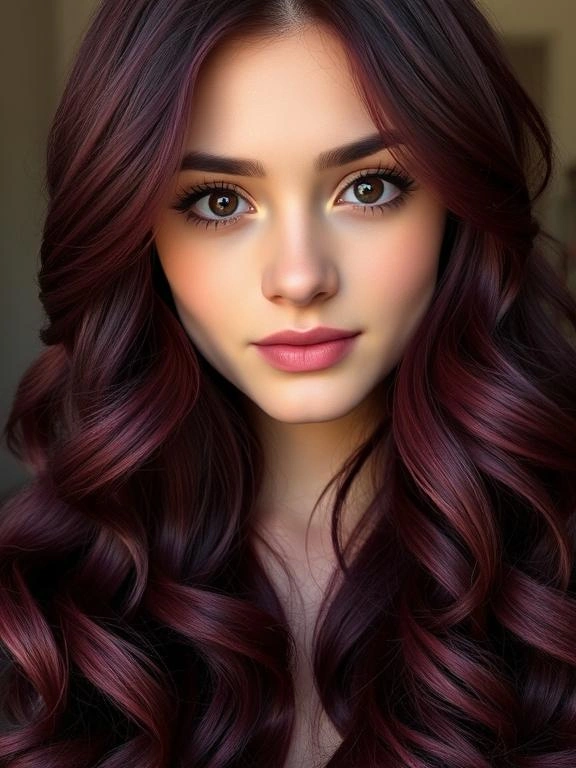 Trendy Spring Hair Colors for College Girls 25 Burgundy Wine
