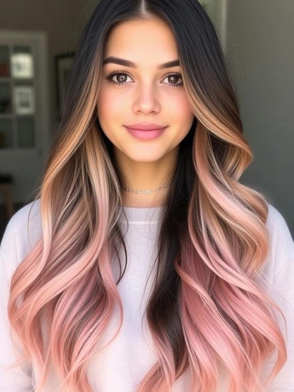 Trendy Spring Hair Colors for College Girls 27 Blush Pink Ombre