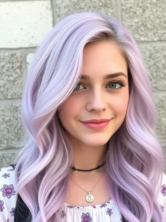 Trendy Spring Hair Colors for College Girls 5 Lilac Lavender
