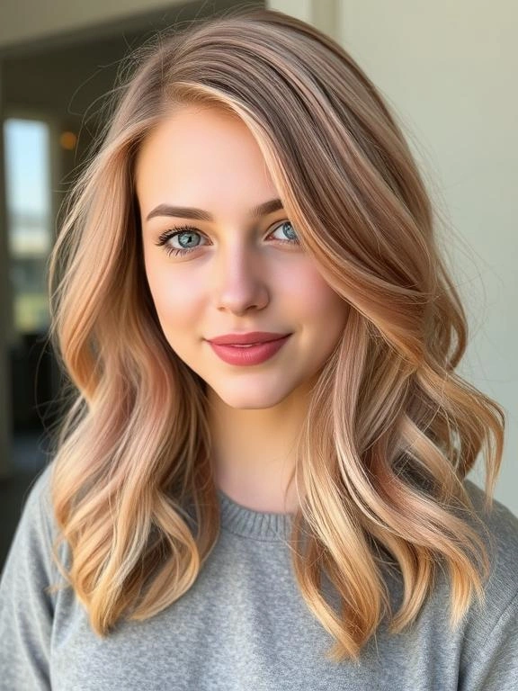 Trendy Spring Hair Colors for College Girls 10 Rose Gold