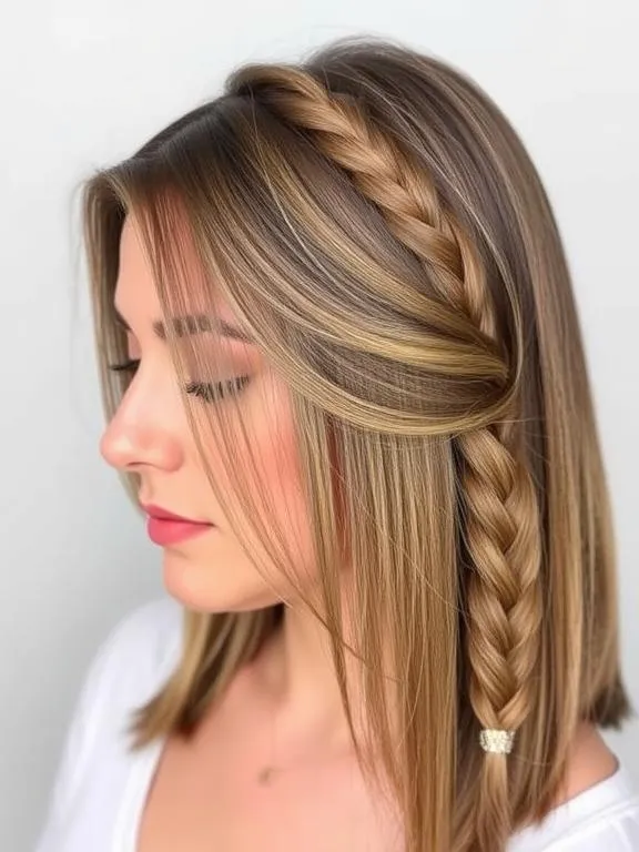 30 Gorgeous Straight Hairstyles: Chic and Effortless Ideas for a Polished Look 15 Straight Hair with a Side Braid
