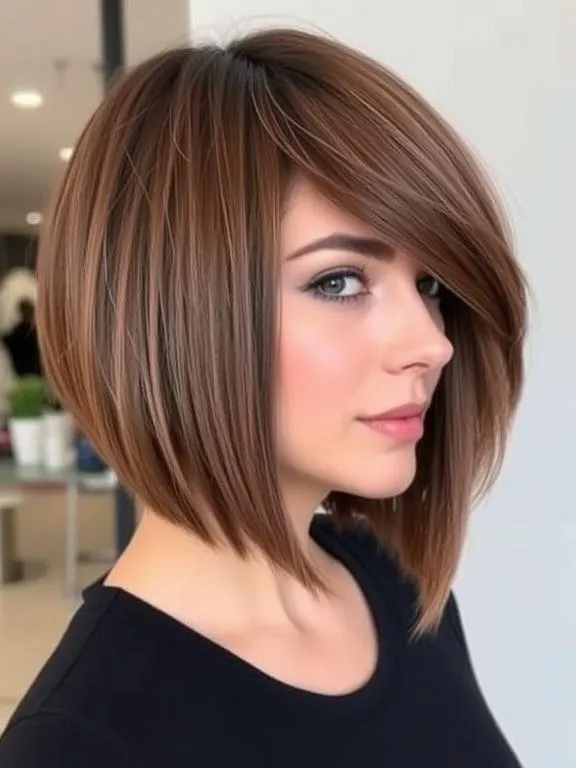 30 Gorgeous Straight Hairstyles: Chic and Effortless Ideas for a Polished Look 18 Asymmetrical Straight Bob