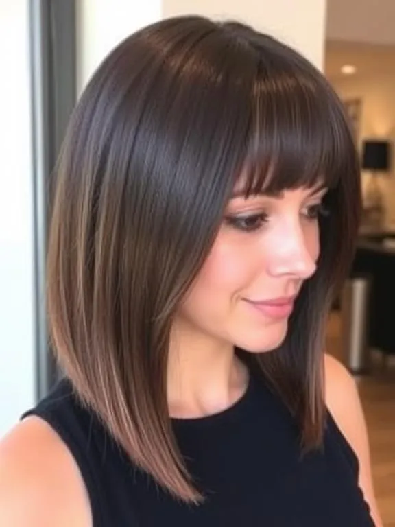 30 Gorgeous Straight Hairstyles: Chic and Effortless Ideas for a Polished Look 3 Straight lob hairstyle
