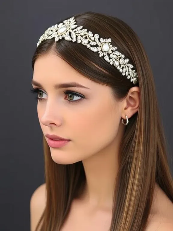 30 Gorgeous Straight Hairstyles: Chic and Effortless Ideas for a Polished Look 23 Straight Hair with a Jeweled Headband