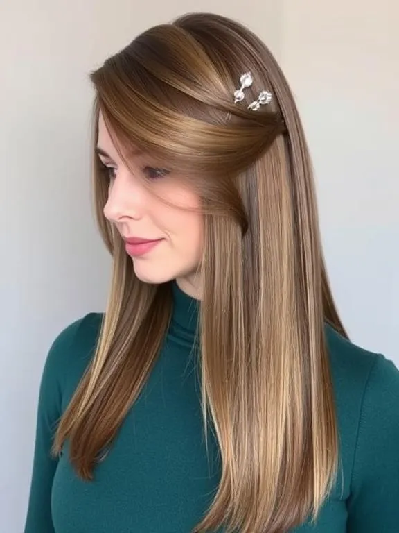 30 Gorgeous Straight Hairstyles: Chic and Effortless Ideas for a Polished Look 24 Polished Side-Swept Hair