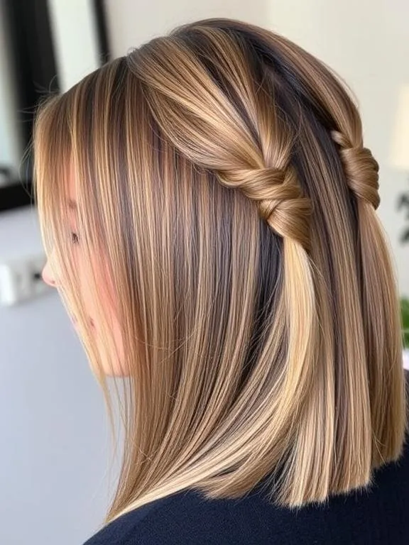30 Gorgeous Straight Hairstyles: Chic and Effortless Ideas for a Polished Look 27 Straight Hair with Twisted Side Sections