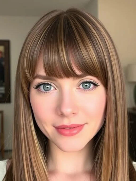30 Gorgeous Straight Hairstyles: Chic and Effortless Ideas for a Polished Look 29 Straight Hair with Faux Bangs