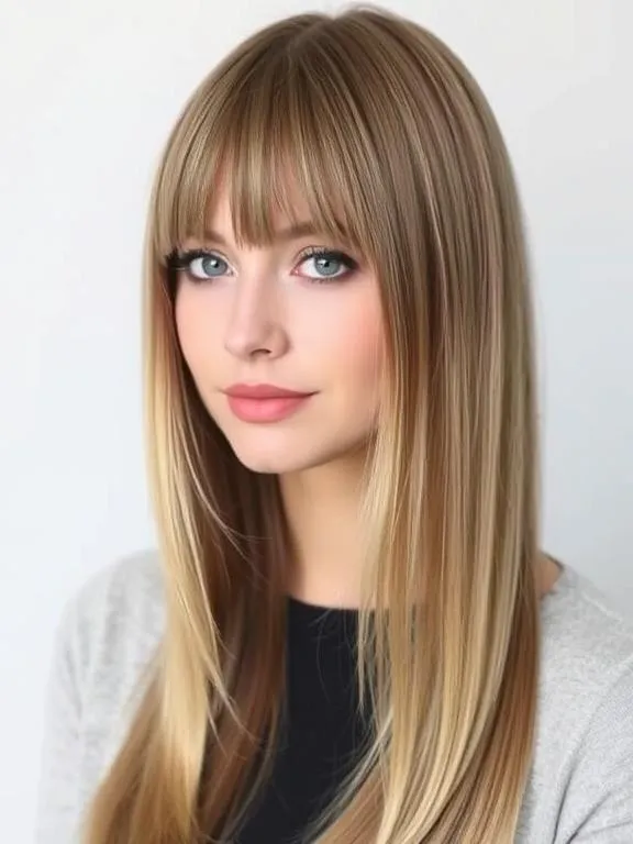 30 Gorgeous Straight Hairstyles: Chic and Effortless Ideas for a Polished Look 5 Straight hair with curtain bangs