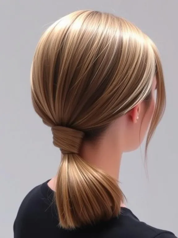 30 Gorgeous Straight Hairstyles: Chic and Effortless Ideas for a Polished Look 6 Sleek low ponytail