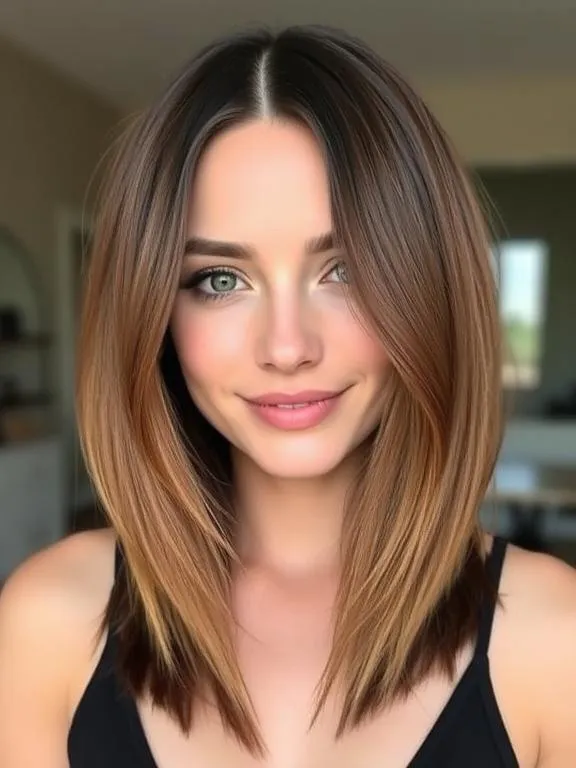 33 Inspiring Black Hair with Brown Highlights Ideas 16 Chestnut Ombré