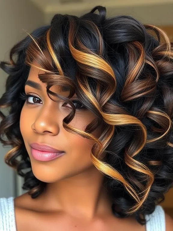 33 Inspiring Black Hair with Brown Highlights Ideas 4 Honey Brown Highlights