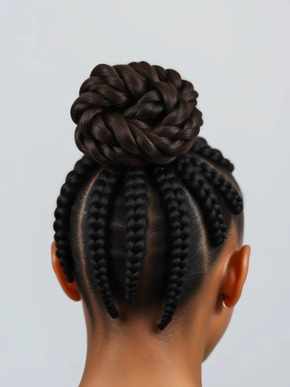25 Spring Protective Hairstyles for Black Women: Stay Stylish & Healthy 38 High Bun with Braids