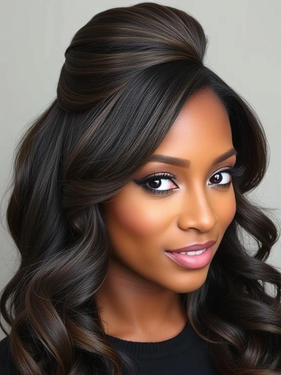 25 Spring Protective Hairstyles for Black Women: Stay Stylish & Healthy 51 Half-Up, Half-Down Wig Style