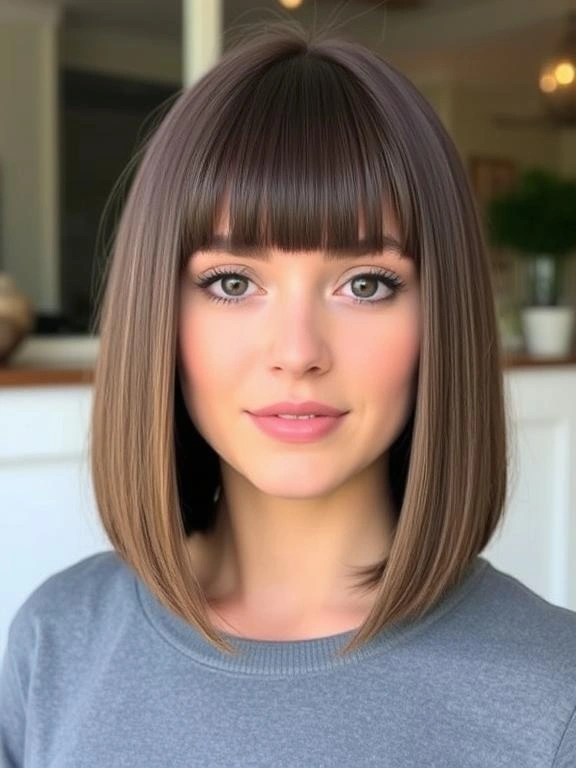36 Flattering Lob Hairstyles for Fine Hair to Add Style and Volume 2 Classic Straight Lob