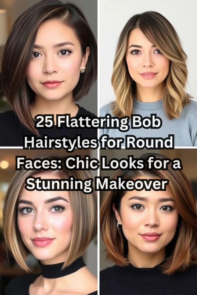 25 Flattering Bob Hairstyles for Round Faces 1 25 1