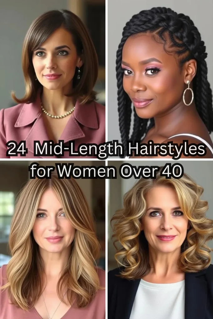 24 Timeless and Trendy Mid-Length Hairstyles for Women Over 40: Chic and Stylish Ideas to Try 1 25 10 3