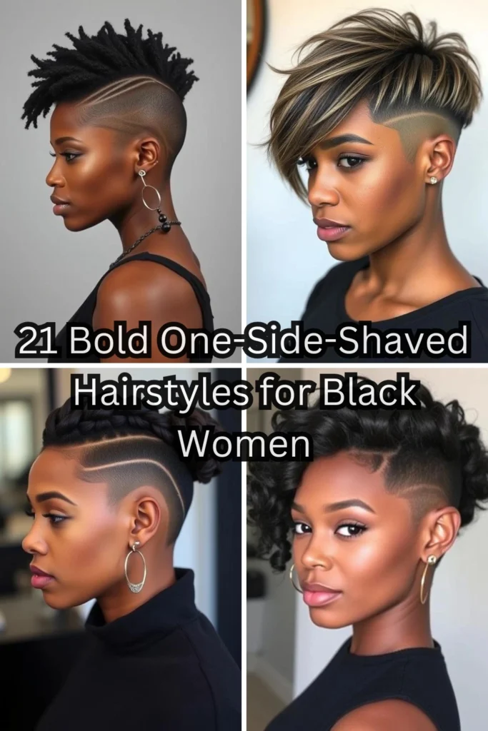 21 Bold One-Side-Shaved Hairstyles for Black Women: Stunning Ideas to Elevate Your Look 1 25 14