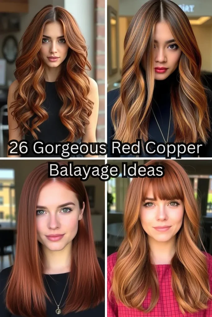 26 Gorgeous Red Copper Balayage Ideas: Add Warmth and Radiance to Your Hair 1 25 2 1
