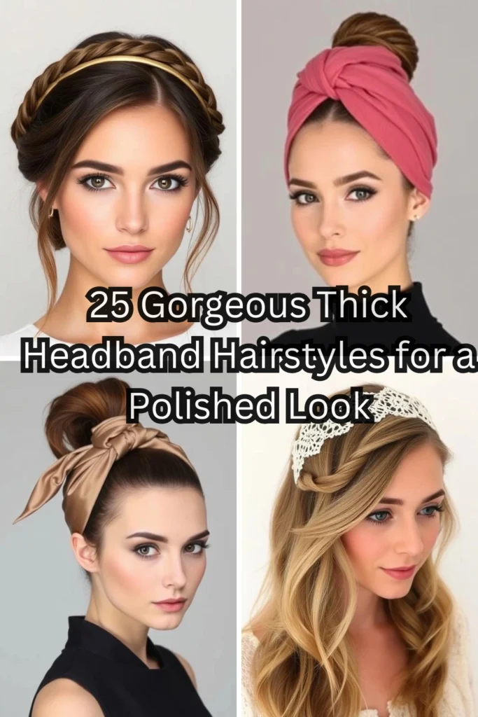 25 Gorgeous Thick Headband Hairstyles for a Polished Look 1 25 3