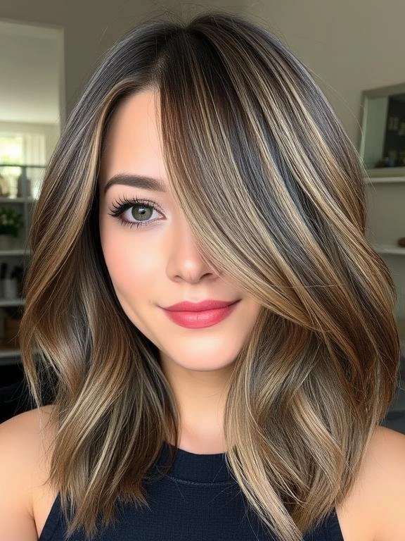 27 Chic Brown Hair with Silver Highlights Ideas for a Fresh and Stylish Look 2 Ash Brown with Silver Babylights