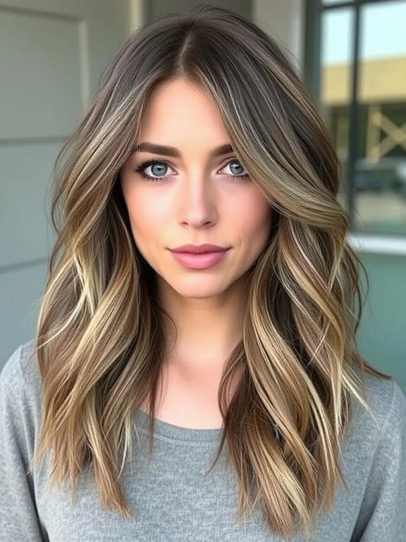 27 Chic Brown Hair with Silver Highlights Ideas for a Fresh and Stylish Look 15 Silver Highlights on Layered Brown Hair