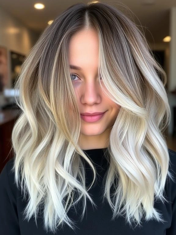27 Chic Brown Hair with Silver Highlights Ideas for a Fresh and Stylish Look 26 Caramel Brown with Platinum Silver Ombre