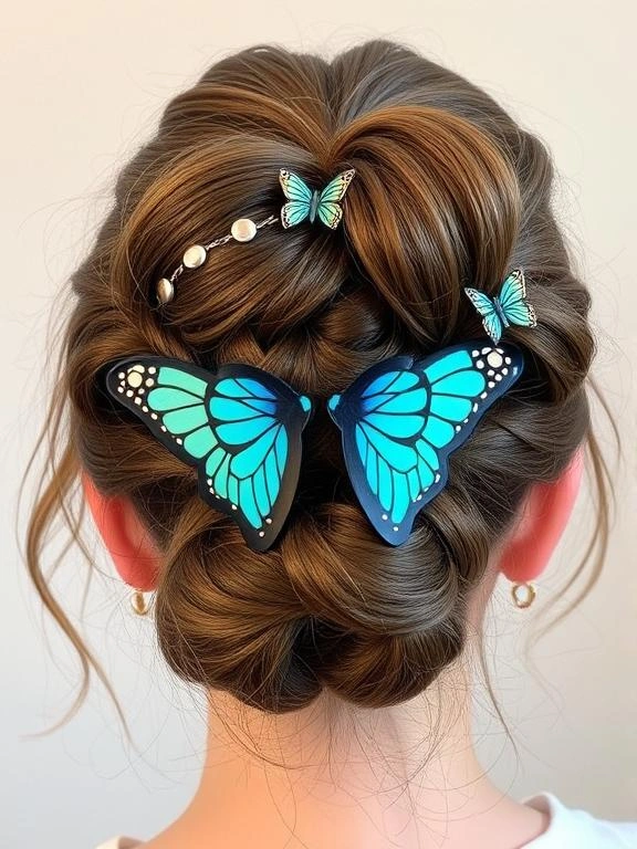 25 Gen Z-Approved Hairstyles for a Trendy Look 12 Y2K Butterfly Clips