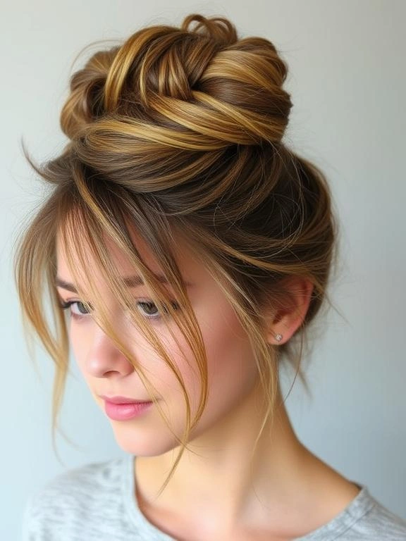 25 Gen Z-Approved Hairstyles for a Trendy Look 16 High Messy Bun