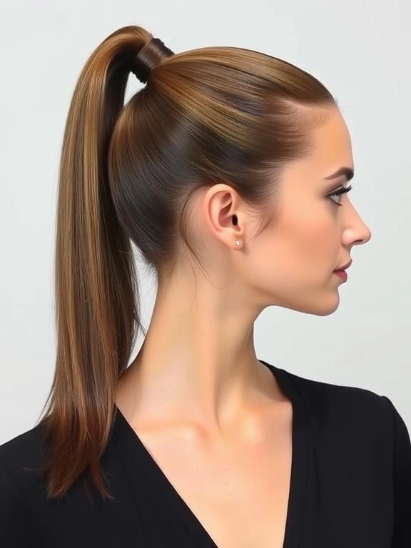 25 Gen Z-Approved Hairstyles for a Trendy Look 7 Sleek Middle-Part Ponytail