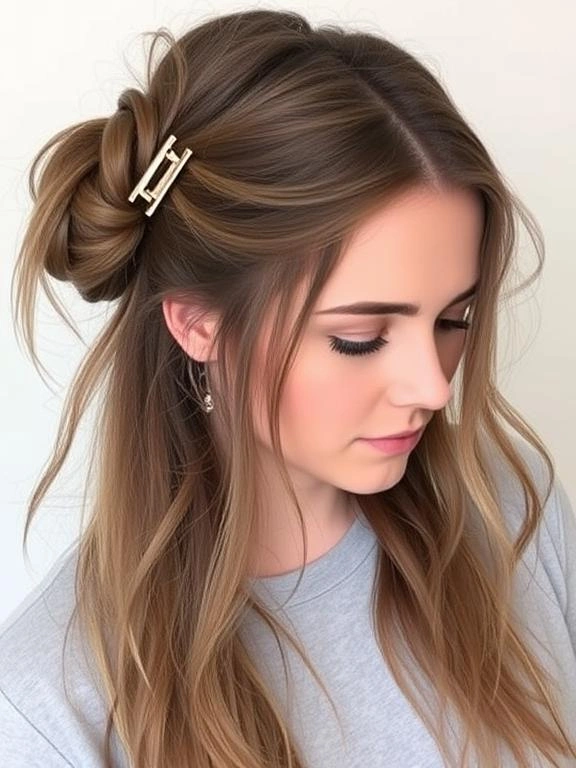25 Gen Z-Approved Hairstyles for a Trendy Look 8 Claw Clip Updo