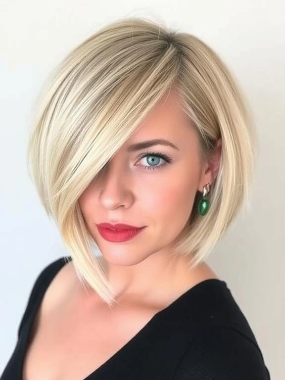 31 Modern Blonde Bob Hairstyles to Elevate Your Look 14 Blonde Bob with Deep Side Part