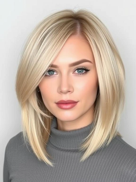 31 Modern Blonde Bob Hairstyles to Elevate Your Look 18 Blonde Bob with Side-Swept Bangs
