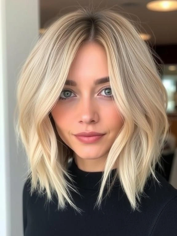 31 Modern Blonde Bob Hairstyles to Elevate Your Look 21 Champagne Blonde Bob