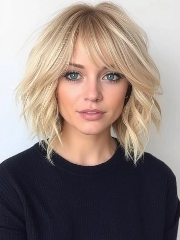 31 Modern Blonde Bob Hairstyles to Elevate Your Look 23 Blonde Bob with Shaggy Layers